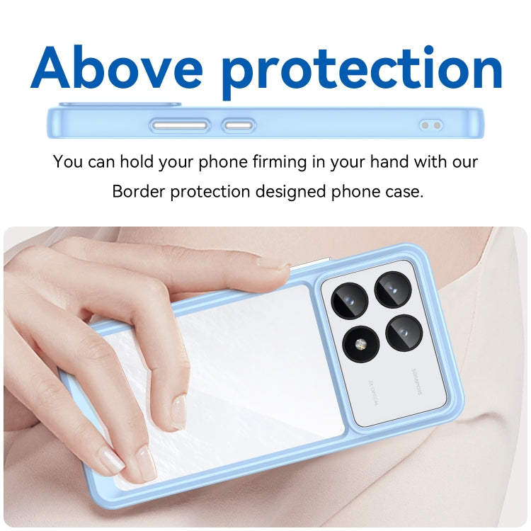 For Xiaomi Redmi K70 Pro Colorful Series Acrylic Hybrid TPU Phone Case(Blue) - K70 Pro Cases by buy2fix | Online Shopping UK | buy2fix