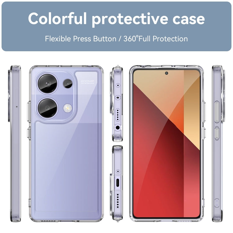 For Redmi Note 13 Pro 4G Global Colorful Series Acrylic Hybrid TPU Phone Case(Transparent) - Note 13 Pro Cases by buy2fix | Online Shopping UK | buy2fix