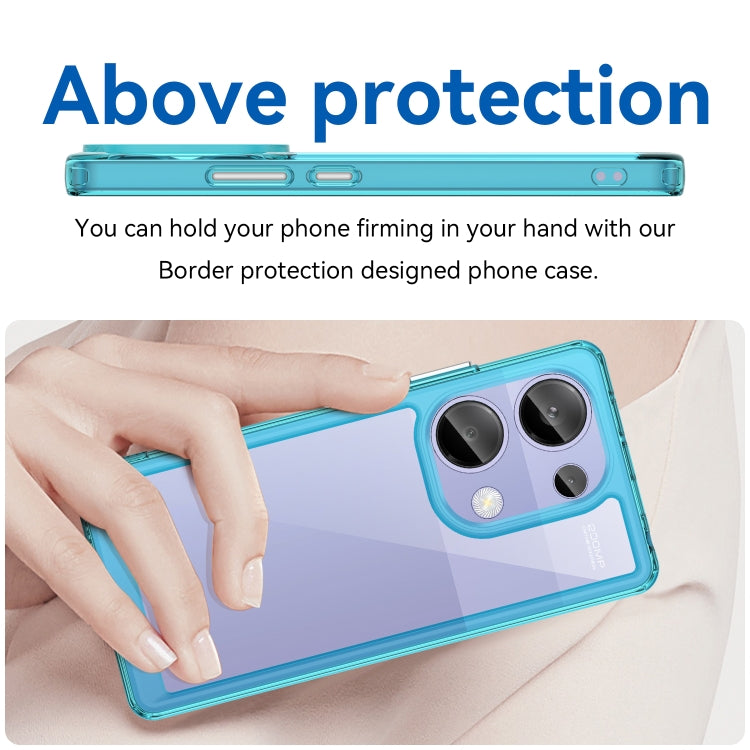 For Redmi Note 13 Pro 4G Global Colorful Series Acrylic Hybrid TPU Phone Case(Transparent Blue) - Note 13 Pro Cases by buy2fix | Online Shopping UK | buy2fix