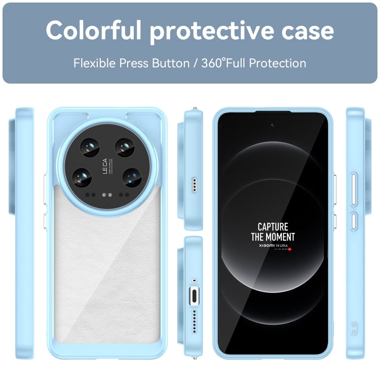 For Xiaomi 14 Ultra Colorful Series Acrylic Hybrid TPU Phone Case(Blue) - 14 Ultra Cases by buy2fix | Online Shopping UK | buy2fix