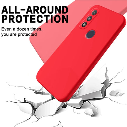 For Motorola G Pure 4G Pure Color Liquid Silicone Shockproof Phone Case(Red) - Motorola Cases by buy2fix | Online Shopping UK | buy2fix