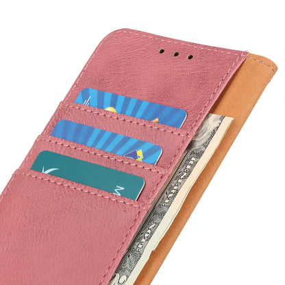 For OPPO A1 5G KHAZNEH Cowhide Texture Flip Leather Phone Case(Pink) - OPPO Cases by buy2fix | Online Shopping UK | buy2fix