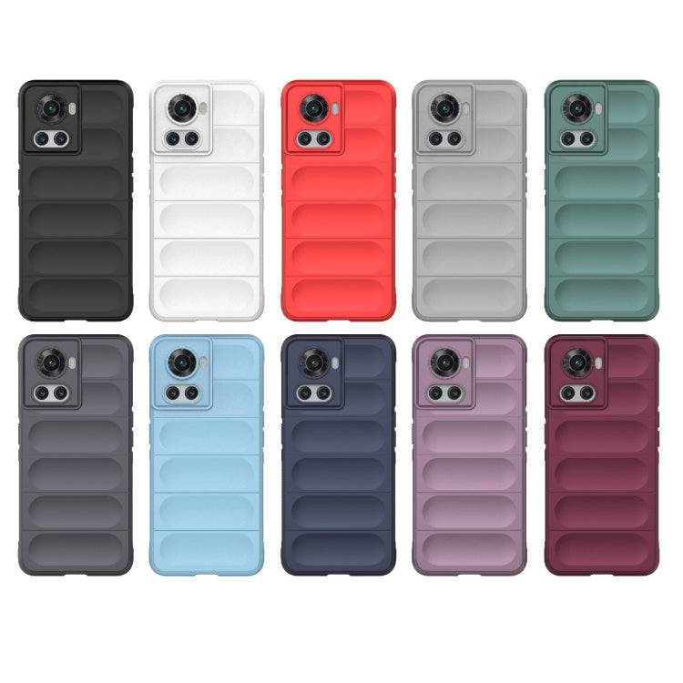 For OnePlus 10R 5G Global Magic Shield TPU + Flannel Phone Case(White) - OnePlus Cases by buy2fix | Online Shopping UK | buy2fix