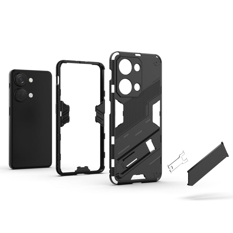 For OnePlus Ace 2V Punk Armor 2 in 1 PC + TPU Phone Case with Holder(Grey) - OnePlus Cases by buy2fix | Online Shopping UK | buy2fix