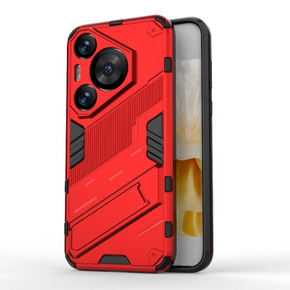 For Huawei Pura 70 Pro / 70 Pro+ Punk Armor 2 in 1 PC + TPU Phone Case with Holder(Red) - Huawei Cases by buy2fix | Online Shopping UK | buy2fix