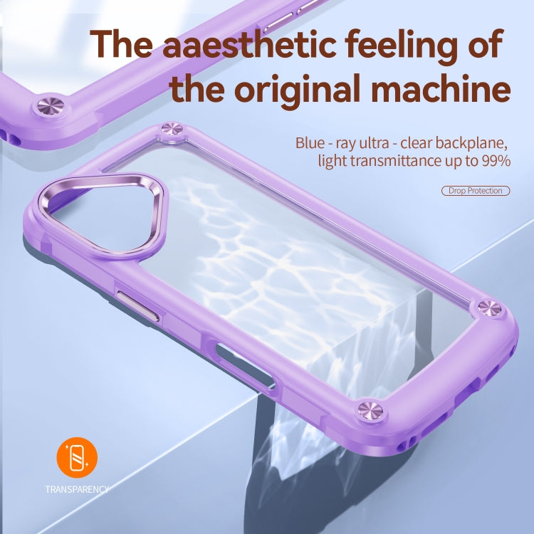 For iPhone 16 Plus TPU + PC Lens Protection Phone Case(Purple) - iPhone 16 Plus Cases by buy2fix | Online Shopping UK | buy2fix