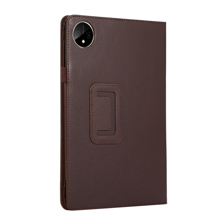 For Huawei MatePad Pro 11 2024 Litchi Texture Leather Tablet Case with Holder(Brown) - Huawei by buy2fix | Online Shopping UK | buy2fix