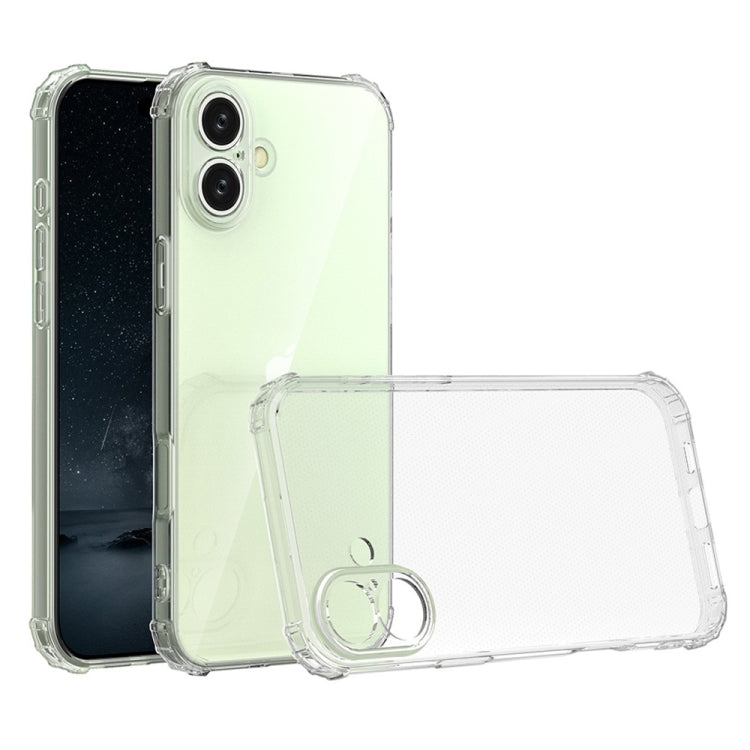 For iPhone 16 Plus Four-Corner Shockproof Clear TPU Phone Case(Transparent) - iPhone 16 Plus Cases by buy2fix | Online Shopping UK | buy2fix