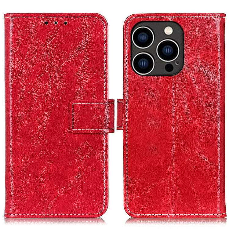 For iPhone 16 Pro Max Retro Crazy Horse Texture Horizontal Flip Leather Phone Case(Red) - iPhone 16 Pro Max Cases by buy2fix | Online Shopping UK | buy2fix