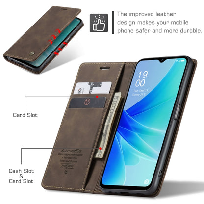 For OPPO A57 4G Global/A57S 4G Global/A77 4G Global CaseMe 013 Multifunctional Horizontal Flip Leather Phone Case(Coffee) - OPPO Cases by CaseMe | Online Shopping UK | buy2fix