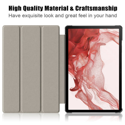 For Samsung Galaxy Tab S9+ Custer Painted 3-Fold Holder Smart Leather Tablet Case(Twilight) - Galaxy Tab S9+ Cases by buy2fix | Online Shopping UK | buy2fix