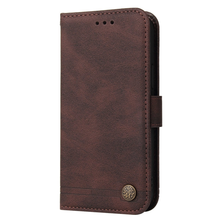 For iPhone 16 Pro Max Skin Feel Life Tree Leather Phone Case(Brown) - iPhone 16 Pro Max Cases by buy2fix | Online Shopping UK | buy2fix