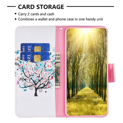 For iPhone 16 Pro Colored Drawing Pattern Leather Phone Case(Tree) - iPhone 16 Pro Cases by buy2fix | Online Shopping UK | buy2fix