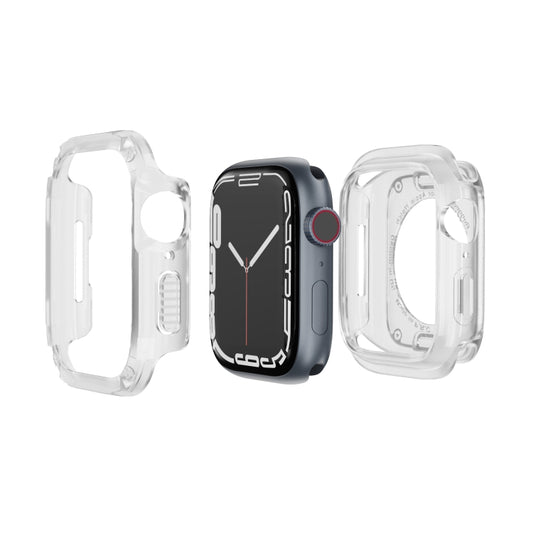 For Apple Watch Series 6 / 5 / 4 / SE 44mm 2-in-1 PC Hybrid TPU Armor Watch Case(Transparent) - Watch Cases by buy2fix | Online Shopping UK | buy2fix