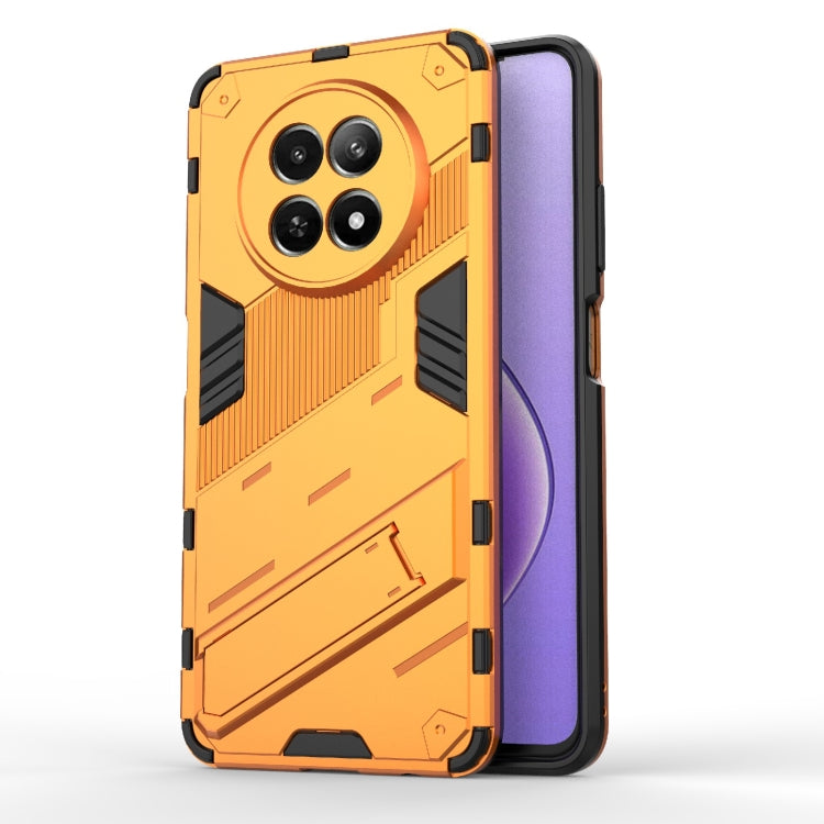 For Realme 12 5G Global Punk Armor 2 in 1 PC + TPU Phone Case with Holder(Orange) - Realme Cases by buy2fix | Online Shopping UK | buy2fix