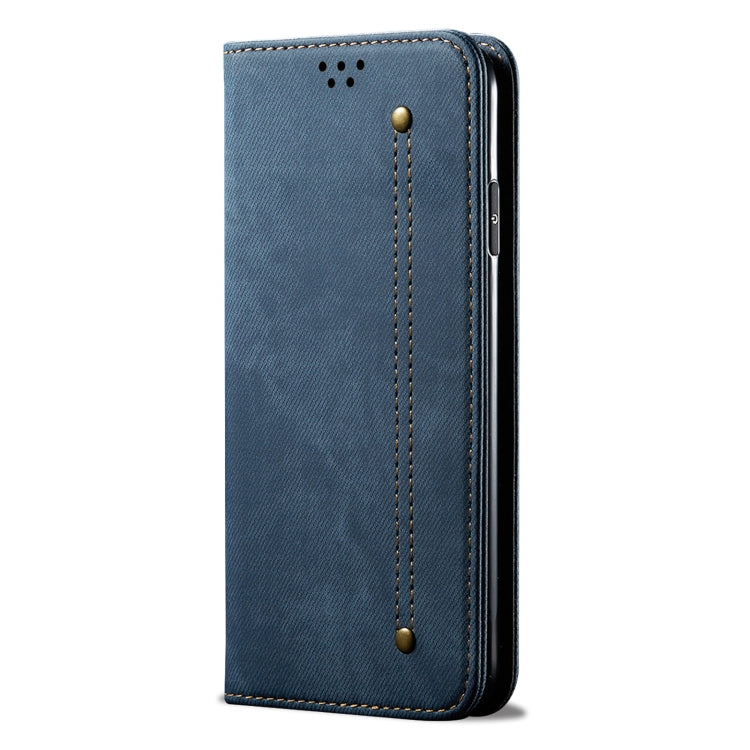 For Samsung Galaxy S23 FE 5G Denim Texture Casual Style Horizontal Flip Leather Case(Blue) - Galaxy S23 FE 5G Cases by buy2fix | Online Shopping UK | buy2fix