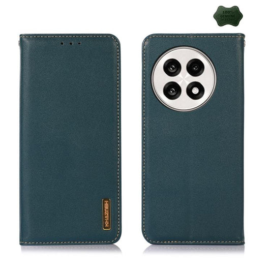 For OnePlus Ace 5 Pro / Ace 5 / 13R KHAZNEH Nappa Top Layer Cowhide Leather Phone Case(Green) - OnePlus Cases by buy2fix | Online Shopping UK | buy2fix