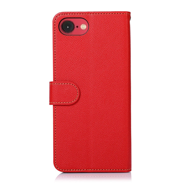 For iPhone SE 2024 KHAZNEH Litchi Texture Leather RFID Phone Case(Red) - More iPhone Cases by buy2fix | Online Shopping UK | buy2fix