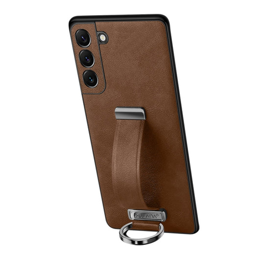 For Samsung Galaxy S24 5G SULADA PC + Leather Texture Skin Feel Shockproof Phone Case(Brown) - Galaxy S24 5G Cases by SULADA | Online Shopping UK | buy2fix