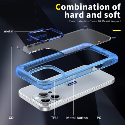 For iPhone 16 Pro Skin Feel TPU + PC Phone Case(Transparent Blue) - iPhone 16 Pro Cases by buy2fix | Online Shopping UK | buy2fix