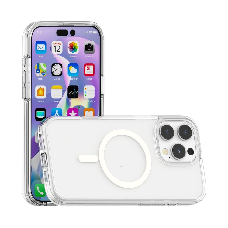 For iPhone 16 Pro Max Terminator Style Transparent MagSafe Magnetic Phone Case(Transparent) - iPhone 16 Pro Max Cases by buy2fix | Online Shopping UK | buy2fix