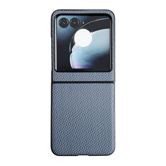 For Motorola Razr 50 Weave Texture PC Phone Case(Blue) - Motorola Cases by buy2fix | Online Shopping UK | buy2fix