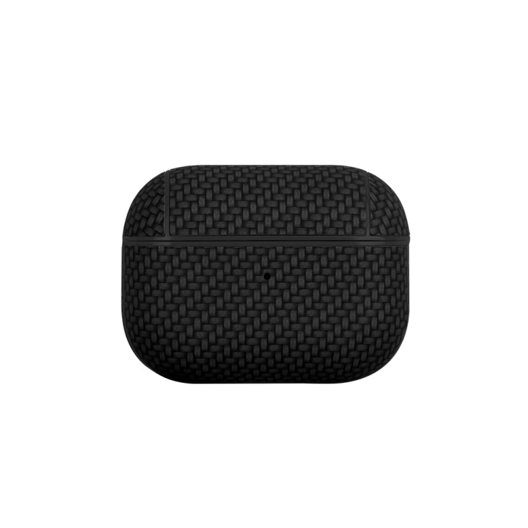 For AirPods Pro 2 Woven Skin Texture PC TWS Earphone Protective Case(Black) - For AirPods Pro 2 by buy2fix | Online Shopping UK | buy2fix