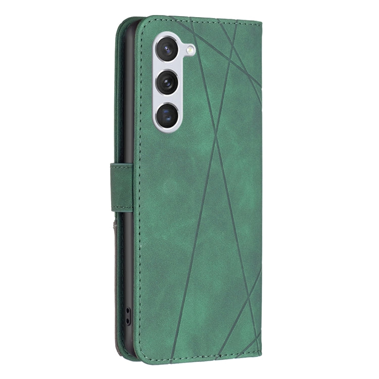 For Samsung Galaxy S24 5G Magnetic Buckle Rhombus Texture Leather Phone Case(Green) - Galaxy S24 5G Cases by buy2fix | Online Shopping UK | buy2fix
