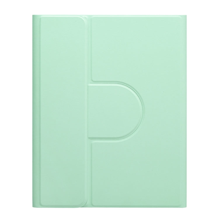 For iPad Air 2022 / iPad Pro 11 2021 Round Button 360 Degree Rotatable Bluetooth Keyboard Leather Case with Touchpad(Mint Green) - Universal by buy2fix | Online Shopping UK | buy2fix