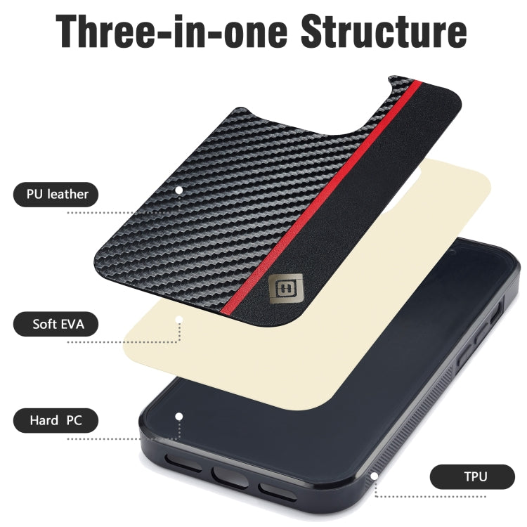 For Samsung Galaxy A24 LC.IMEEKE 3 in 1 Carbon Fiber Texture Shockproof Phone Case(Black) - Galaxy Phone Cases by LC.IMEEKE | Online Shopping UK | buy2fix