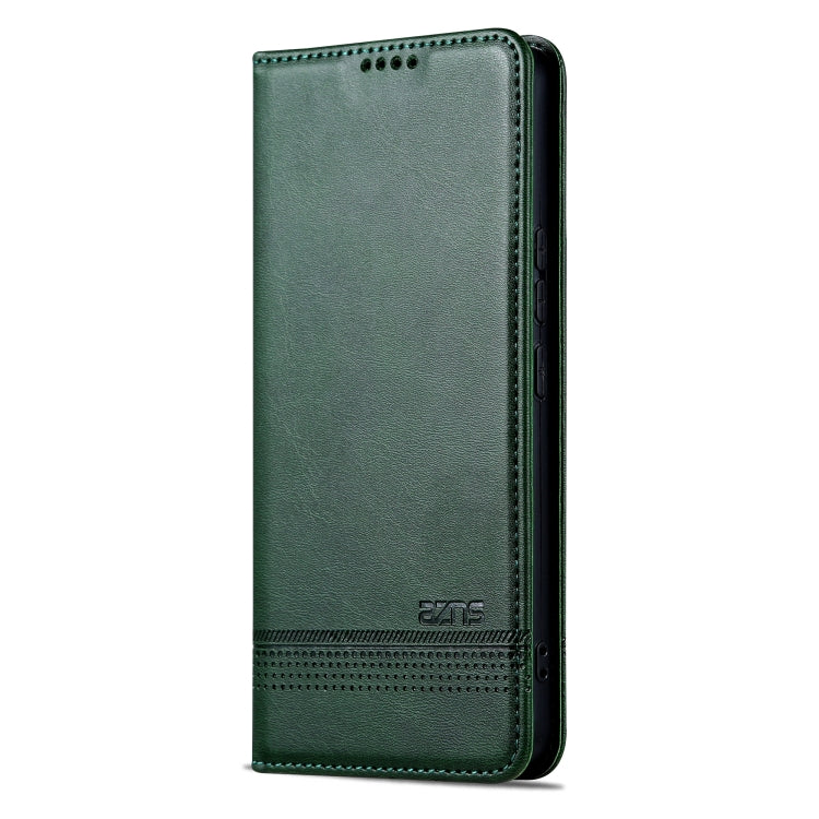 For Samsung Galaxy S24 5G AZNS Magnetic Calf Texture Flip Leather Phone Case(Dark Green) - Galaxy S24 5G Cases by AZNS | Online Shopping UK | buy2fix