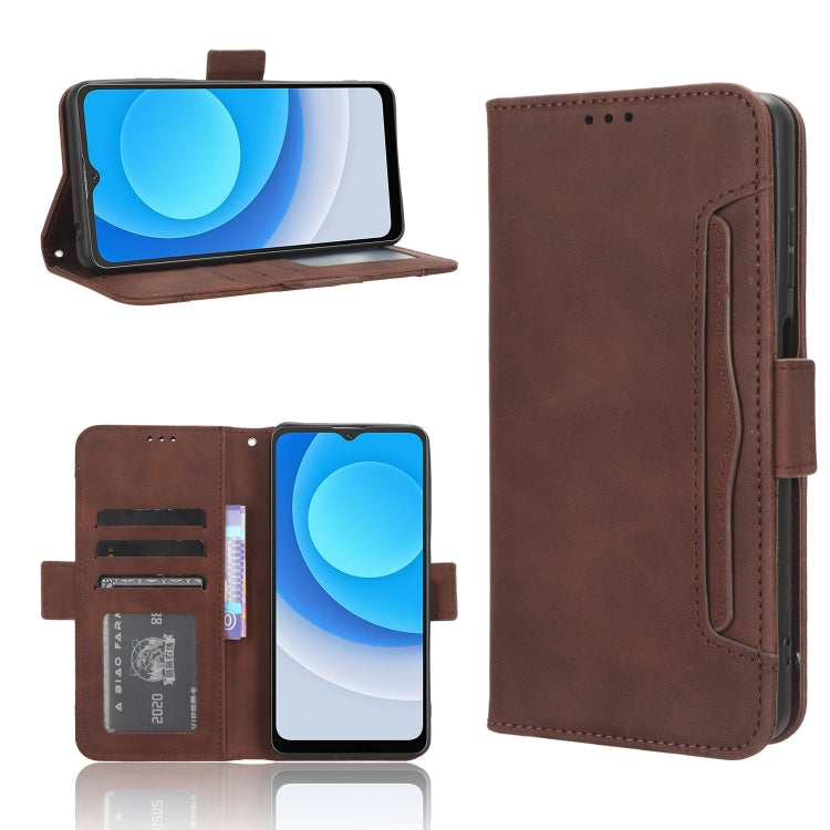 For Blackview A53 / A53 Pro Skin Feel Calf Texture Card Slots Leather Phone Case(Brown) - More Brand by buy2fix | Online Shopping UK | buy2fix