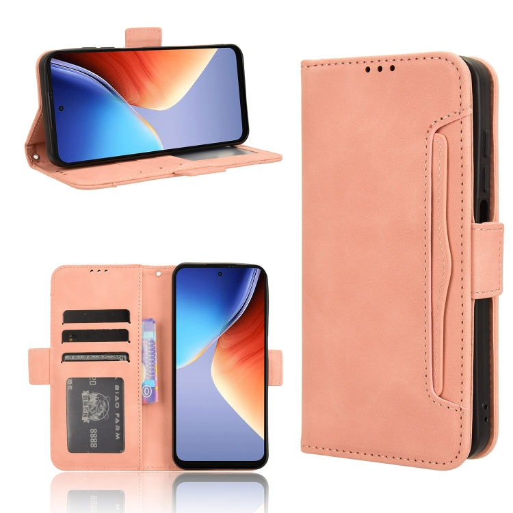 For Blackview A96 Skin Feel Calf Texture Card Slots Leather Phone Case(Pink) - More Brand by buy2fix | Online Shopping UK | buy2fix
