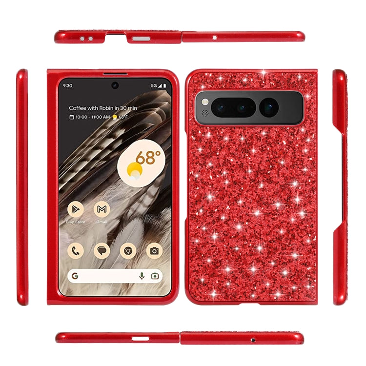 For Google Pixel Fold Glitter Powder Shockproof TPU Phone Case(Gold) - Google Cases by buy2fix | Online Shopping UK | buy2fix