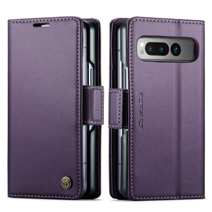 For Google Pixel Fold CaseMe 023 Butterfly Buckle Litchi Texture RFID Anti-theft Leather Phone Case(Pearly Purple) - Google Cases by CaseMe | Online Shopping UK | buy2fix