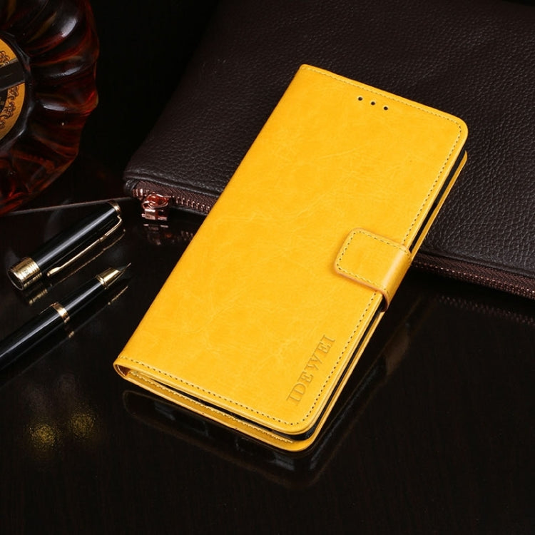 For vivo X100 Pro idewei Crazy Horse Texture Leather Phone Case(Yellow) - X100 Pro Cases by idewei | Online Shopping UK | buy2fix