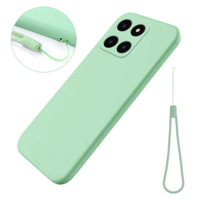 For Honor X6a Pure Color Liquid Silicone Shockproof Phone Case(Green) - Honor Cases by buy2fix | Online Shopping UK | buy2fix