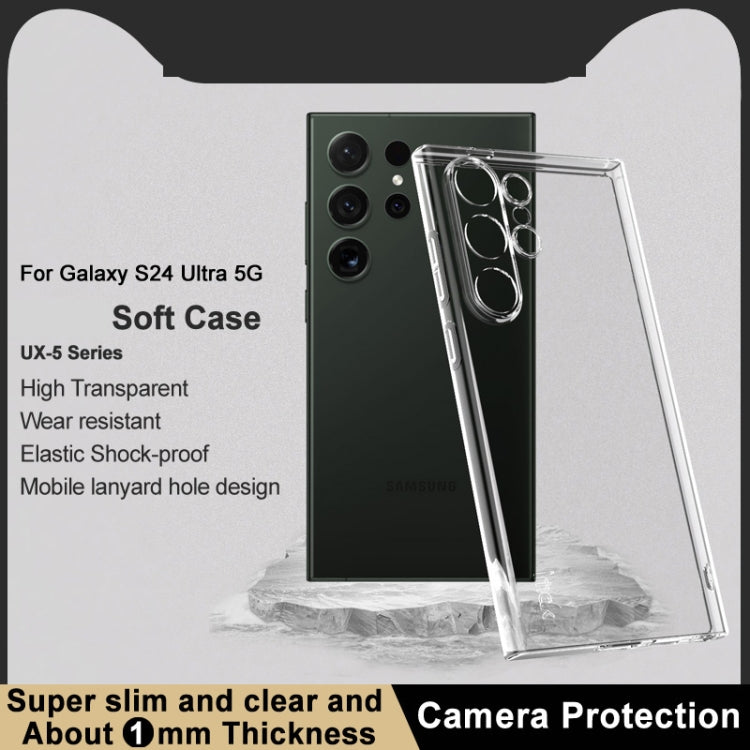 For Samsung Galaxy S24 Ultra 5G imak UX-5 Series Transparent Shockproof TPU Protective Case(Transparent) - Galaxy S24 Ultra 5G Cases by imak | Online Shopping UK | buy2fix