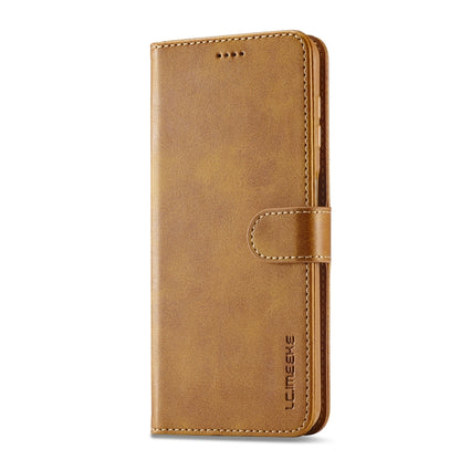 For Samsung Galaxy A05S LC.IMEEKE Calf Texture Leather Phone Case(Brown) - Galaxy Phone Cases by LC.IMEEKE | Online Shopping UK | buy2fix