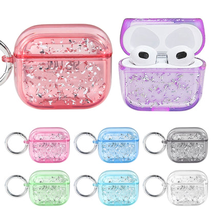 For AirPods Pro Silver Foil Epoxy Bluetooth Earphone Protective Case(Pink) - For AirPods Pro by buy2fix | Online Shopping UK | buy2fix