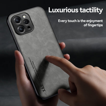 For Xiaomi Redmi Note 13 Pro+ 5G Skin Feel Magnetic Leather Back Phone Case(Dark Grey) - Note 13 Pro+ Cases by buy2fix | Online Shopping UK | buy2fix