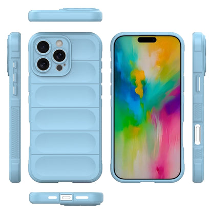 For iPhone 16 Pro Max Magic Shield TPU + Flannel Phone Case(Light Blue) - iPhone 16 Pro Max Cases by buy2fix | Online Shopping UK | buy2fix