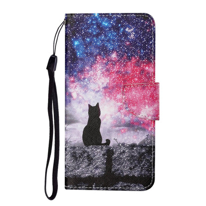 For iPhone 16 Pro Max 3D Colored Drawing Flip Leather Phone Case(Star Cat) - iPhone 16 Pro Max Cases by buy2fix | Online Shopping UK | buy2fix