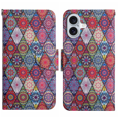 For iPhone 16 Plus 3D Colored Drawing Flip Leather Phone Case(Kaleidoscope) - iPhone 16 Plus Cases by buy2fix | Online Shopping UK | buy2fix