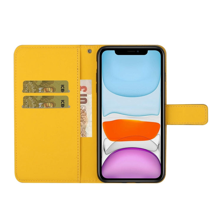 For iPhone 16 Pro Ethnic Style Embossed Pattern Leather Phone Case(Yellow) - iPhone 16 Pro Cases by buy2fix | Online Shopping UK | buy2fix