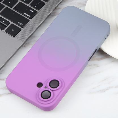 For iPhone 16 Plus Liquid TPU Silicone Gradient MagSafe Phone Case(Purple) - iPhone 16 Plus Cases by buy2fix | Online Shopping UK | buy2fix