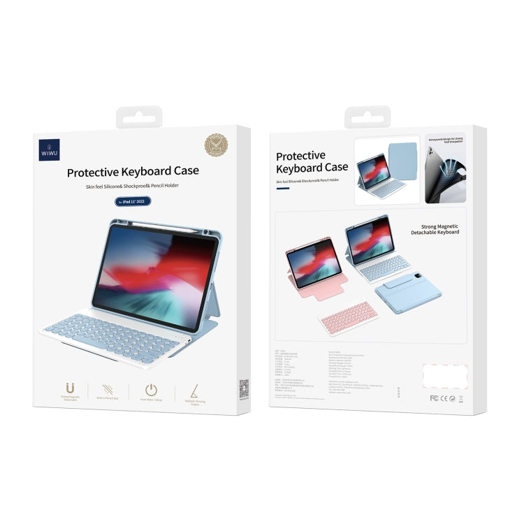 For iPad Air 2022 / iPad Pro 11 2021 WiWU Skin Feel Magnetic Detachable Keyboard Tablet Case(Black) - For iPad Pro by WIWU | Online Shopping UK | buy2fix