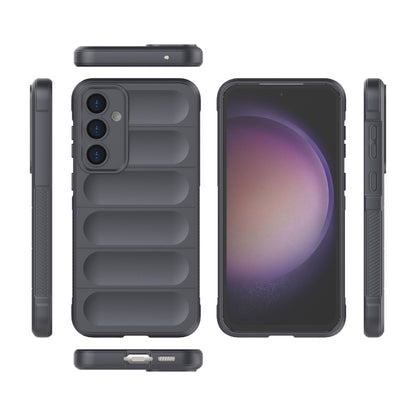 For Samsung Galaxy S23 FE 5G Magic Shield TPU + Flannel Phone Case(Dark Grey) - Galaxy S23 FE 5G Cases by buy2fix | Online Shopping UK | buy2fix