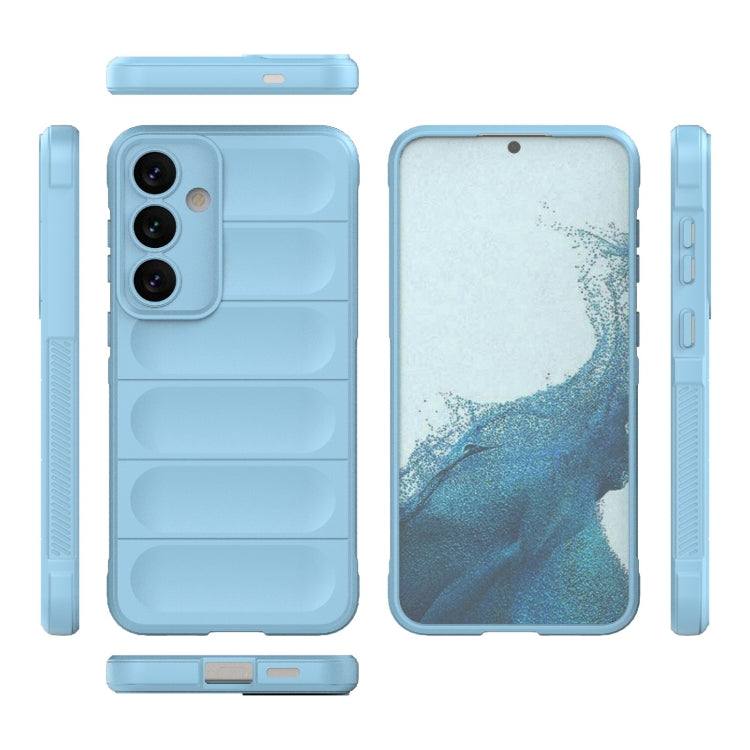 For Samsung Galaxy S24+ 5G Magic Shield TPU + Flannel Phone Case(Light Blue) - Galaxy S24+ 5G Cases by buy2fix | Online Shopping UK | buy2fix