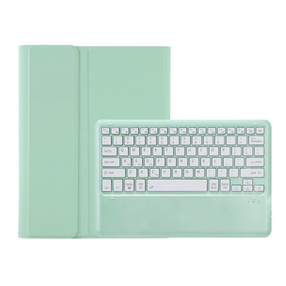 For Samsung Galaxy Tab S9 FE+ A810B Pen Slot Detachable Bluetooth Keyboard Leather Tablet Case(Mint Green) - Samsung Keyboard by buy2fix | Online Shopping UK | buy2fix
